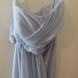 David's bridal strapless crinkle chiffon dress